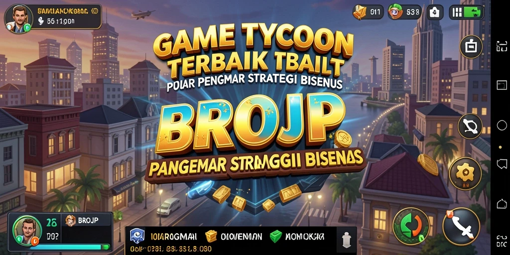 Tampilan gameplay BROJP yang seru dan strategis dalam membangun bisnis.