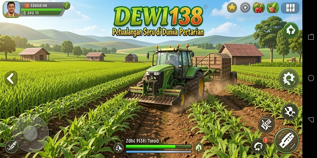 Gameplay <strong>DEWI138</strong> menunjukkan aktivitas bertani yang seru dan interaktif.
