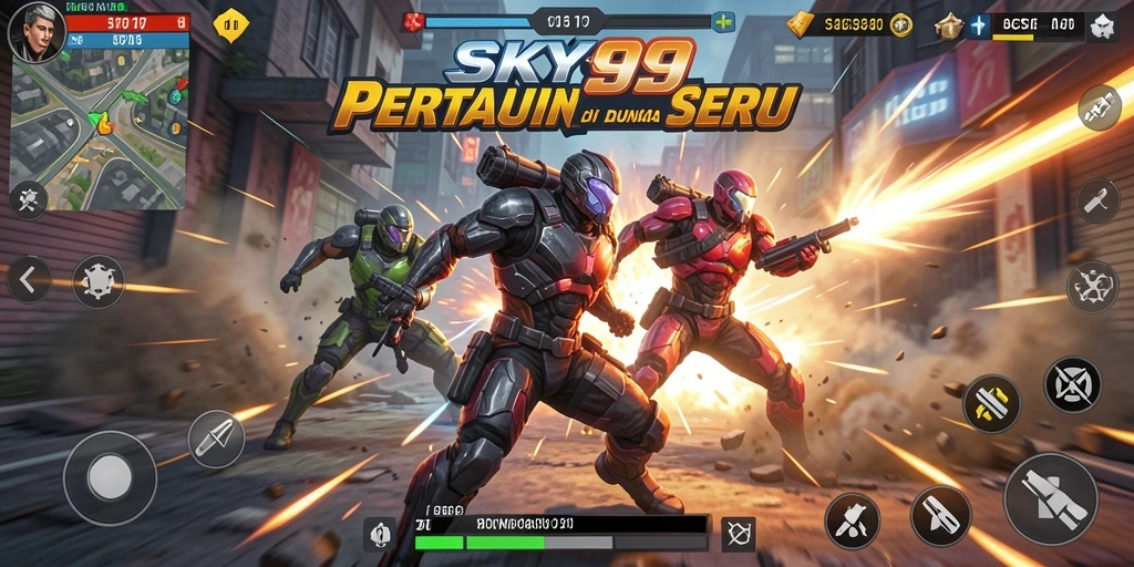 Menampilkan aksi seru dan pertarungan epik dalam <strong>SKY99</strong>.