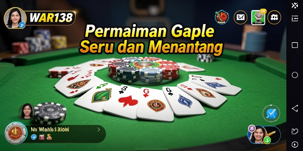 Tampilan gameplay Gaple yang menegangkan dan seru di WAR138.